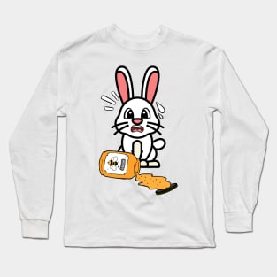 Cute bunny spilled a jar of honey Long Sleeve T-Shirt